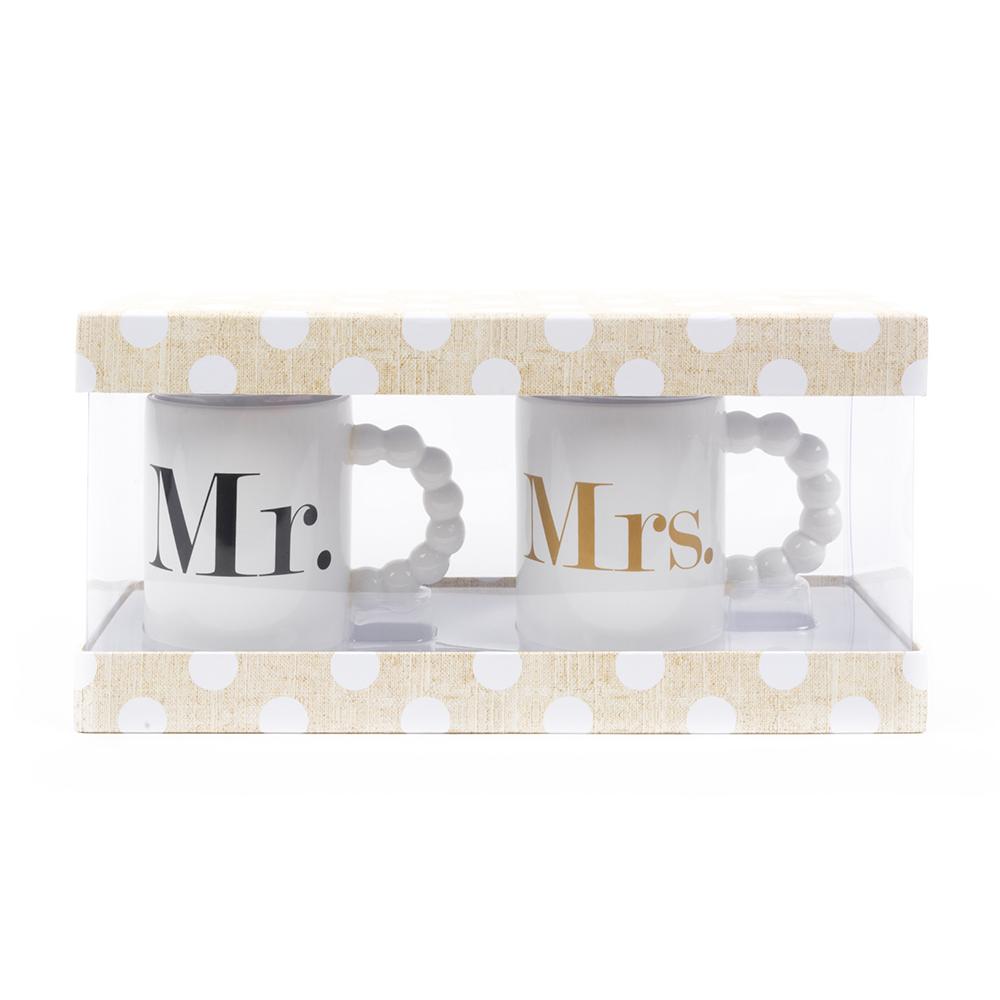 Mr. & Mrs. Coffee Mug Set in packaging