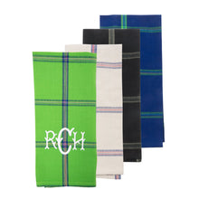 Load image into Gallery viewer, Monogrammed view of our Plaid Dish Towel
