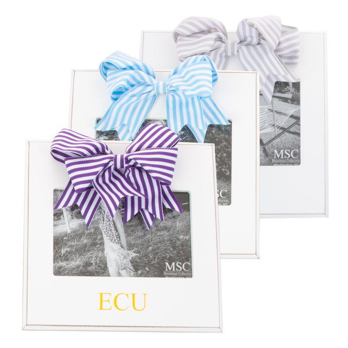 Monogrammed view of our Stripe Ribbon Frames