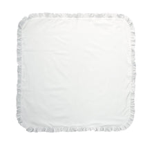 Load image into Gallery viewer, Front view of our White Ruffle Blanket
