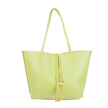 Load image into Gallery viewer, Reversed front view of our Yellow Spring Catalina Reversible Handbag
