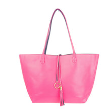 Load image into Gallery viewer, Front view of our Pink Spring Catalina Reversible Handbag
