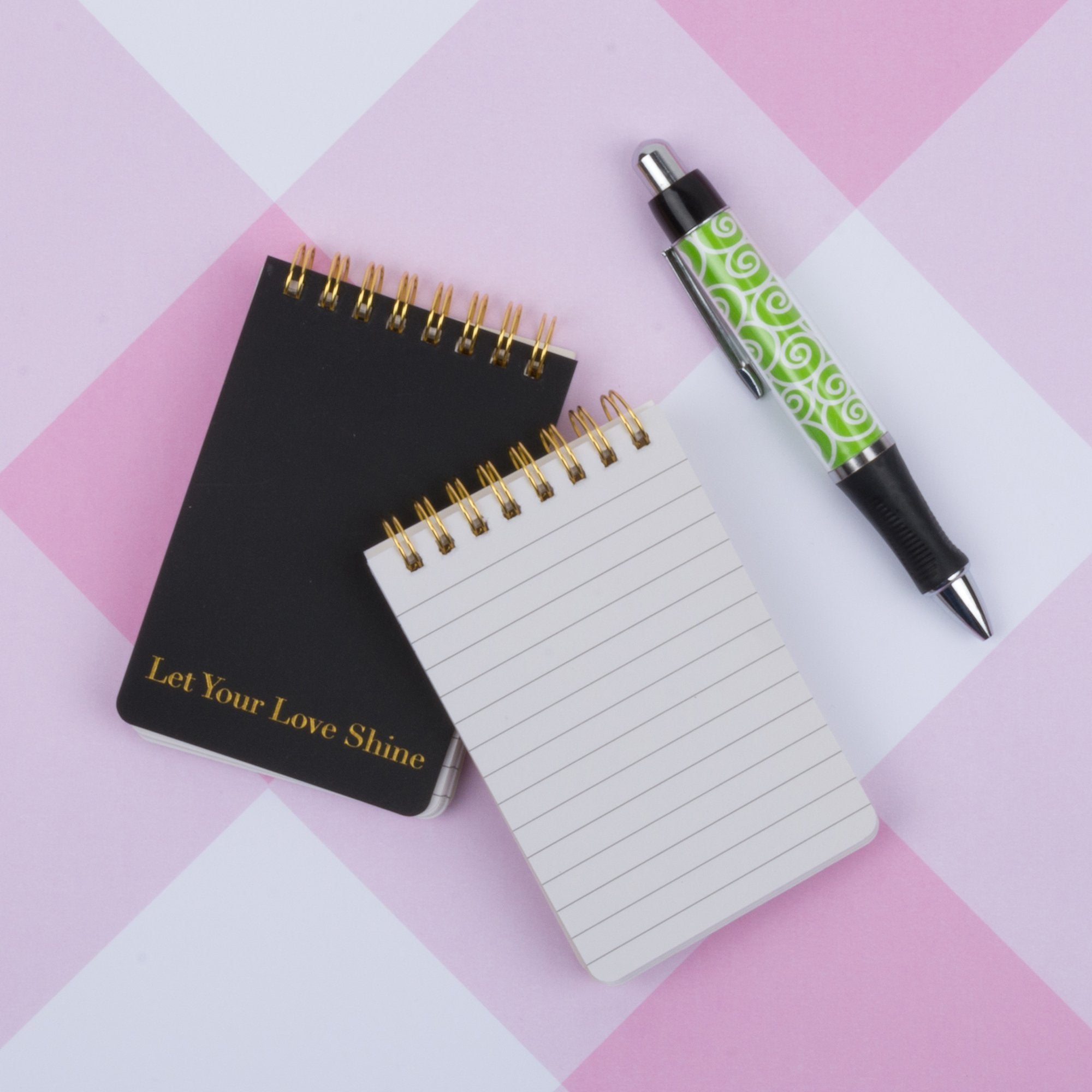 Black Notepad Set Black & White Spiral Notepad Set – Mainstreet Collection Wholesale