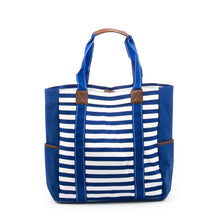 Load image into Gallery viewer, Navy Stripe Beach Tote
