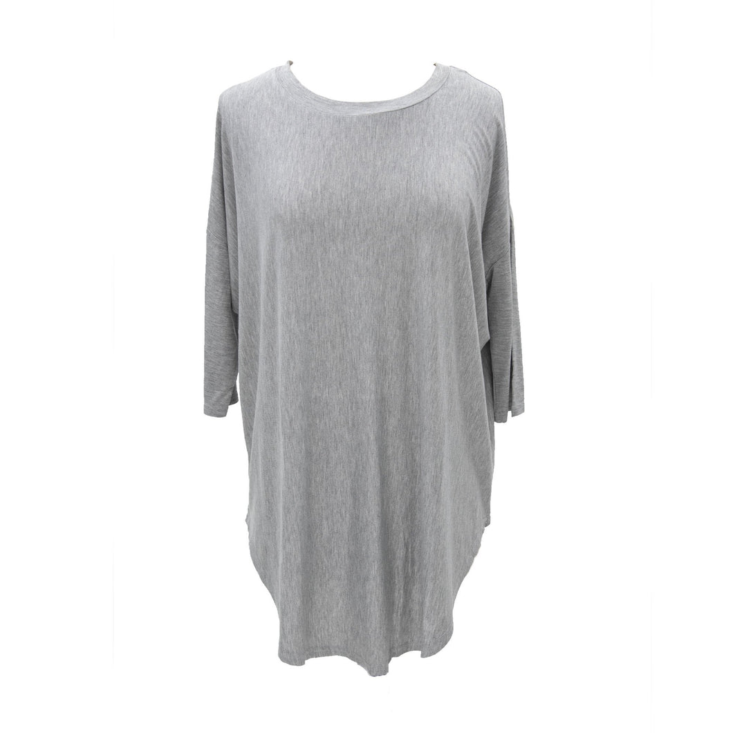 Front view of our Gray Slouch Tunic