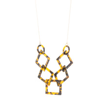 Load image into Gallery viewer, Front view of our Tortoise Square Link Necklace
