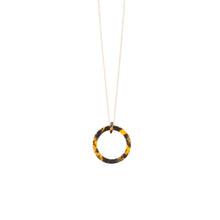 Load image into Gallery viewer, Front view of our Tortoise Circle Frame Necklace
