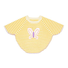 Load image into Gallery viewer, Front view of our Yellow Butterfly Toddler Poncho
