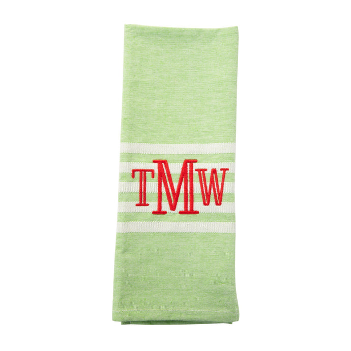 Monogrammed view Holiday Twill Dish Towel