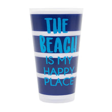 Load image into Gallery viewer, Front view of &quot;The Beach is My Happy Place&quot; Versed Tumbler
