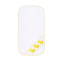 Load image into Gallery viewer, Yellow Duck Smocked Baby Burp Cloth
