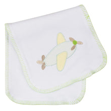 Load image into Gallery viewer, Folded airplane stitch baby burp cloth
