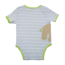 Load image into Gallery viewer, Elephant Blue Stripe Onesie 0-6 Months
