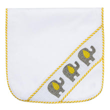 Load image into Gallery viewer, Yellow Elephant Smocked Burp Cloth
