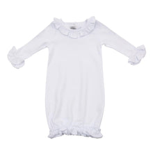 Load image into Gallery viewer, White Ruffle Day Gown 0-6 Months
