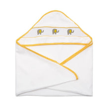 Load image into Gallery viewer, Yellow Elephant Smocked Hooded Towel
