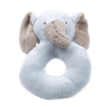 Load image into Gallery viewer, Blue Elephant Plush Rattle
