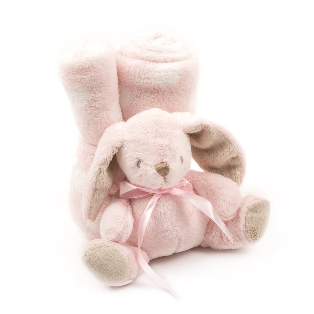 Pink Bunny Plush Blanket
