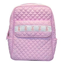 Load image into Gallery viewer, Pink Bunny Smocked Backpack
