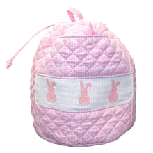 Load image into Gallery viewer, Pink Bunny Smocked Ditty Bag
