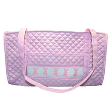 Load image into Gallery viewer, Pink Bunny Smocked Duffle Bag
