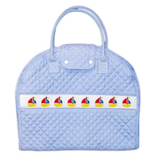 Load image into Gallery viewer, Blue Sailboat Smocked Garment Bag
