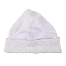 Load image into Gallery viewer, White Smocked Beanie
