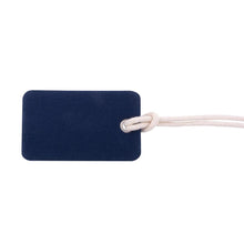 Load image into Gallery viewer, Navy luggage tag, solid back side 
