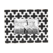 Load image into Gallery viewer, Front view of our Black and White Clover Picture Frame
