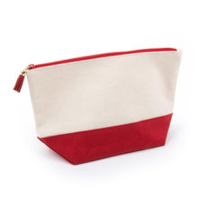 Load image into Gallery viewer, red cosmetic zipper pouch
