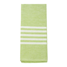 Load image into Gallery viewer, Green Holiday Twill Stripe Dish Towel
