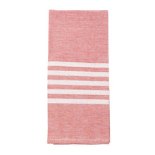 Load image into Gallery viewer, Red Holiday Twill Stripe Dish Towel
