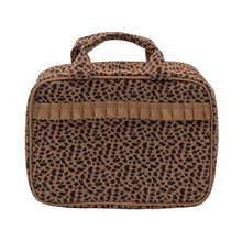 Load image into Gallery viewer, Leopardista Carolina Cosmetic Bag with Tan Trim
