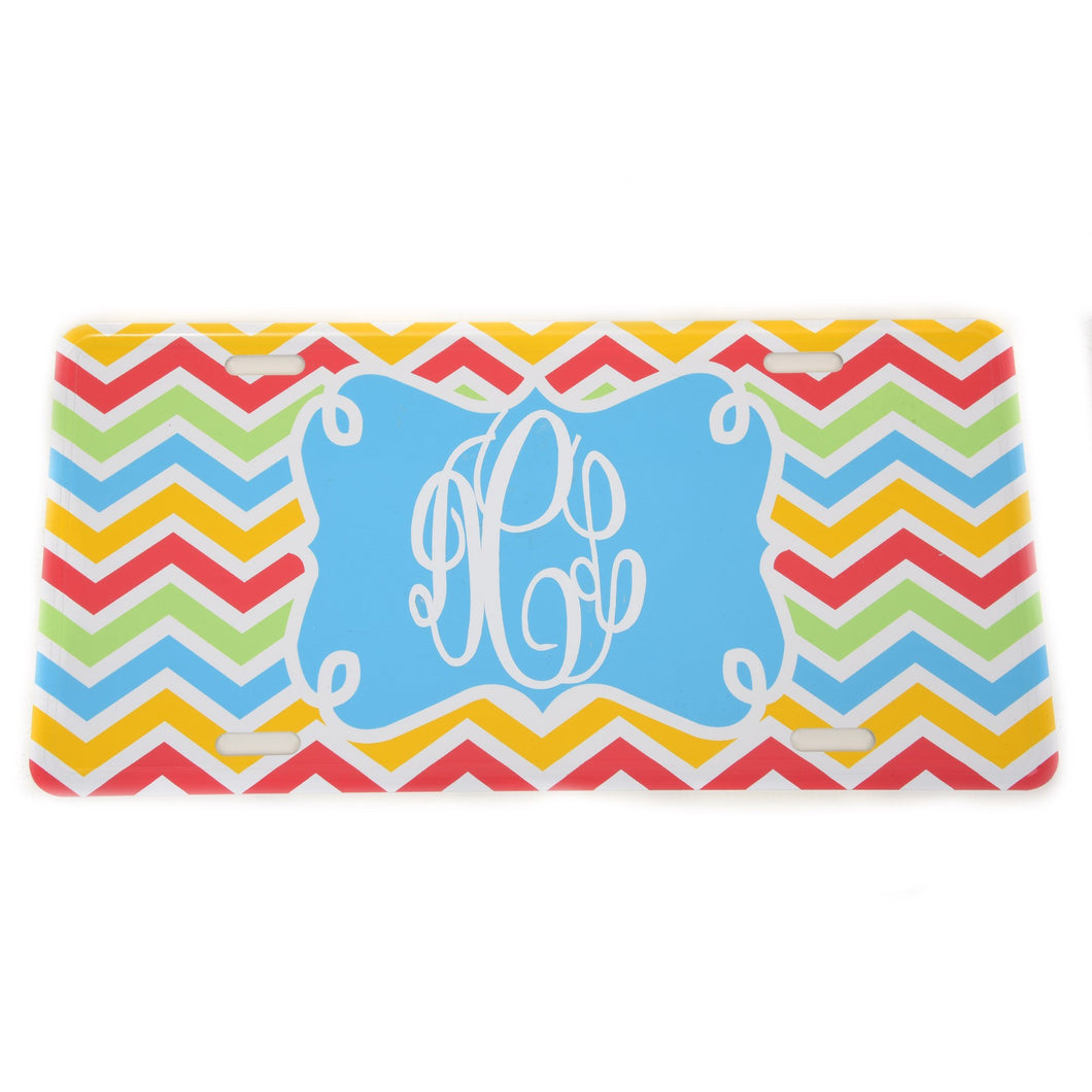 License Plate with Monogram