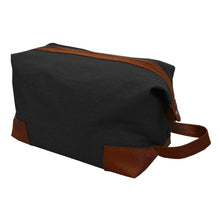 Load image into Gallery viewer, Black canvas dopp kit
