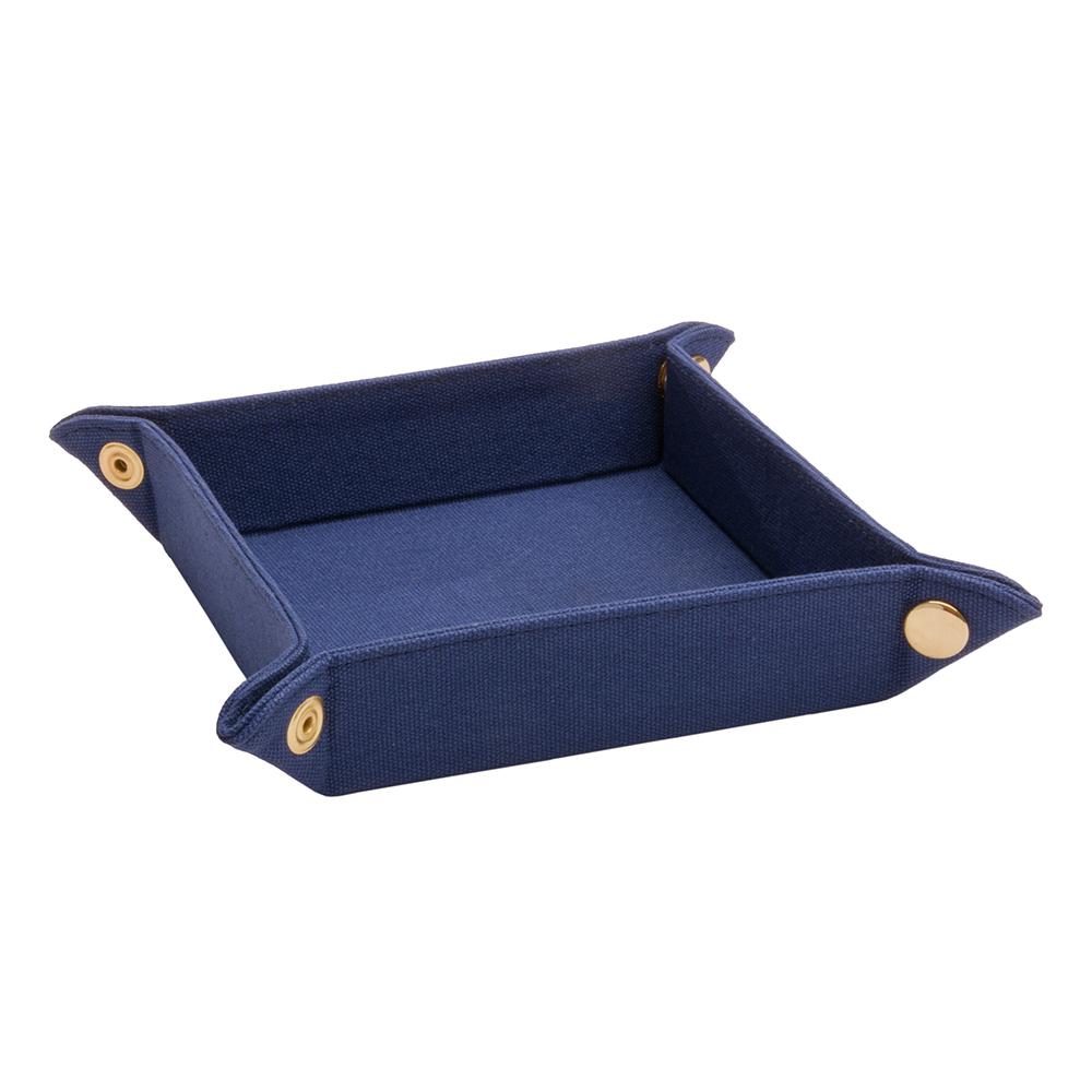 Navy canvas valet tray