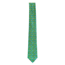 Load image into Gallery viewer, Green neck tie with golf tee pattern
