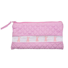 Load image into Gallery viewer, Pink Bunny Smocked Accessory Pouch
