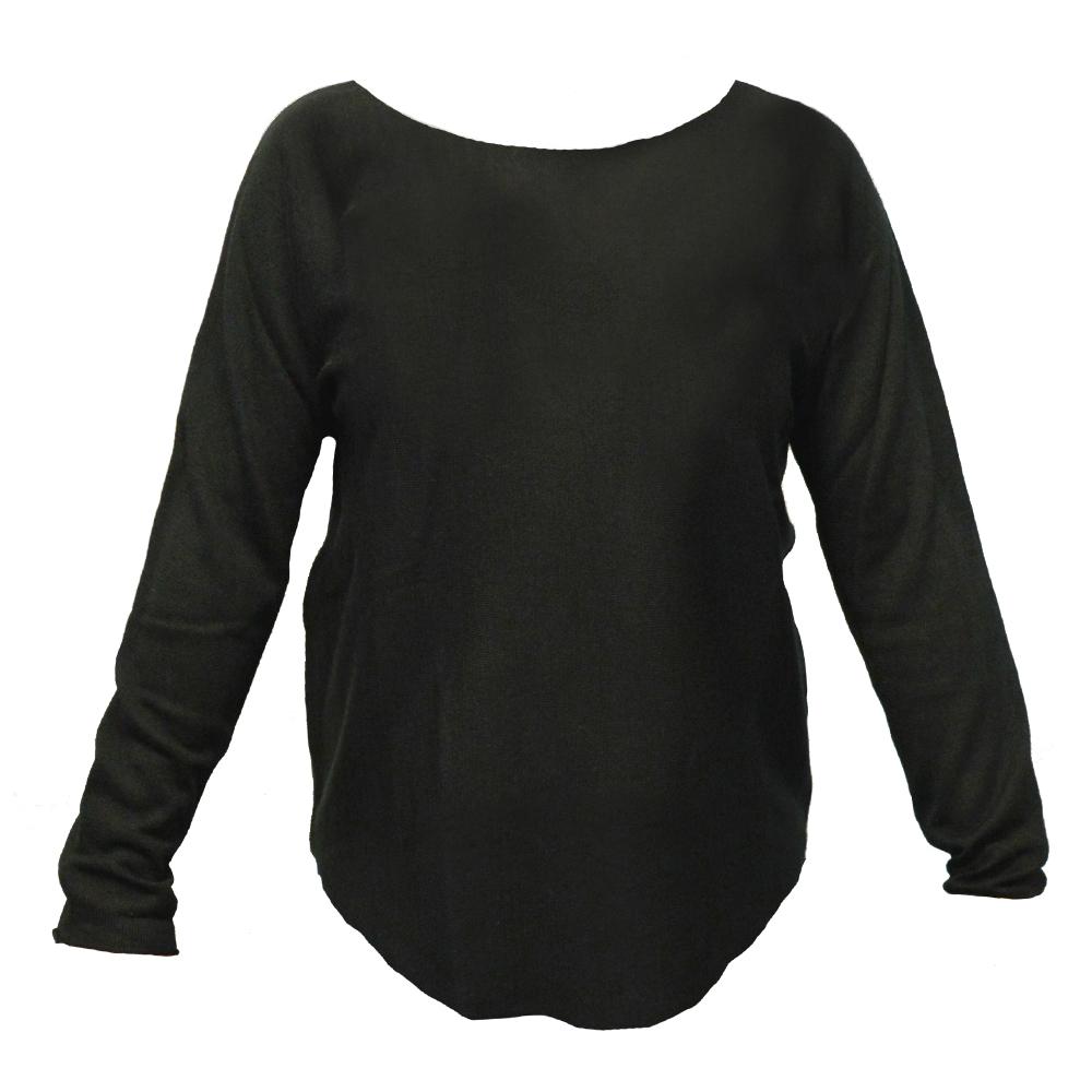 Black roll up sweater